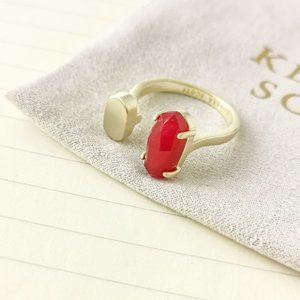 Pryde Gold Maroon Jade Open Ring - Kendra Scott